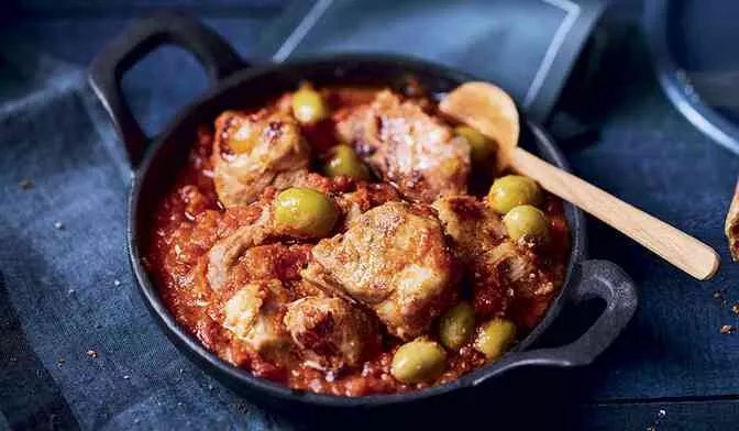 Sauté de porc aux olives